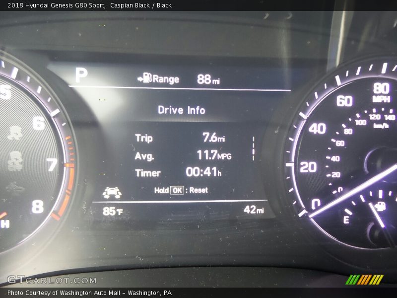 Caspian Black / Black 2018 Hyundai Genesis G80 Sport