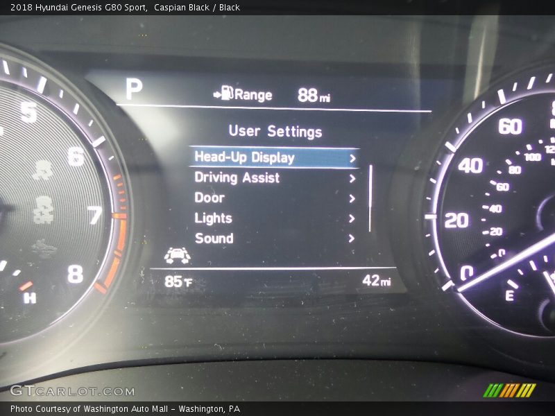Caspian Black / Black 2018 Hyundai Genesis G80 Sport