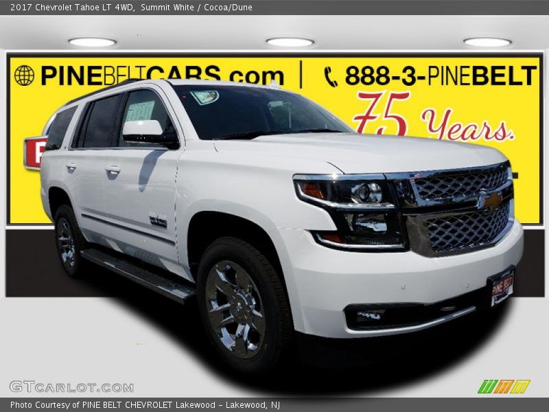 Summit White / Cocoa/Dune 2017 Chevrolet Tahoe LT 4WD