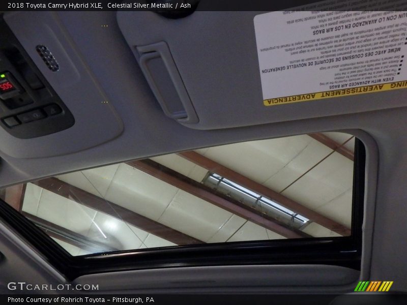 Celestial Silver Metallic / Ash 2018 Toyota Camry Hybrid XLE