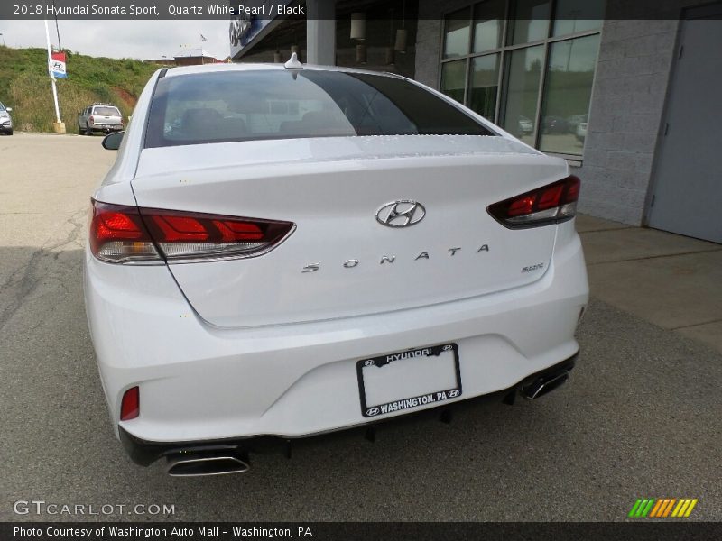 Quartz White Pearl / Black 2018 Hyundai Sonata Sport