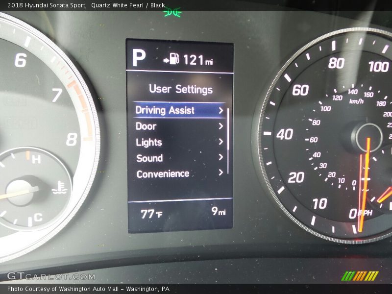 Quartz White Pearl / Black 2018 Hyundai Sonata Sport