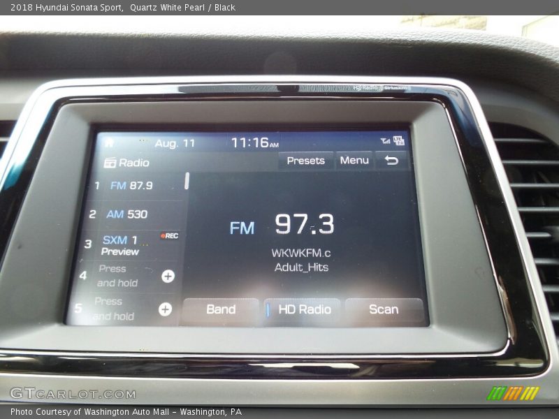Quartz White Pearl / Black 2018 Hyundai Sonata Sport