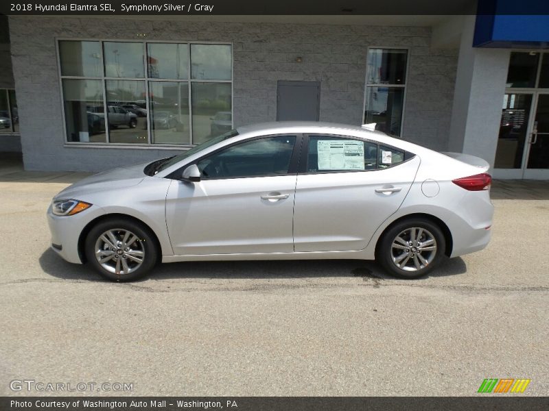Symphony Silver / Gray 2018 Hyundai Elantra SEL