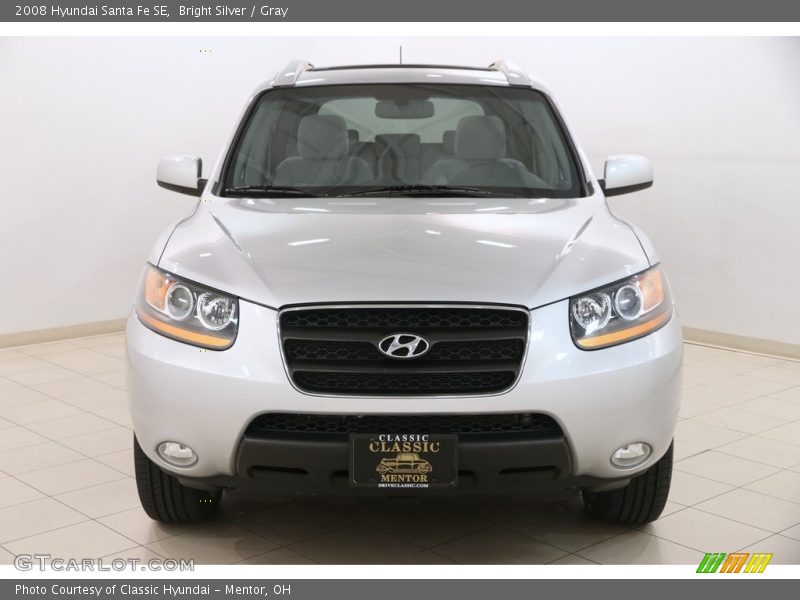 Bright Silver / Gray 2008 Hyundai Santa Fe SE
