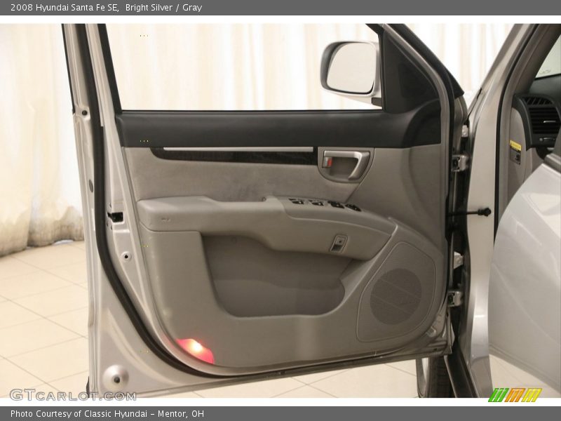 Bright Silver / Gray 2008 Hyundai Santa Fe SE