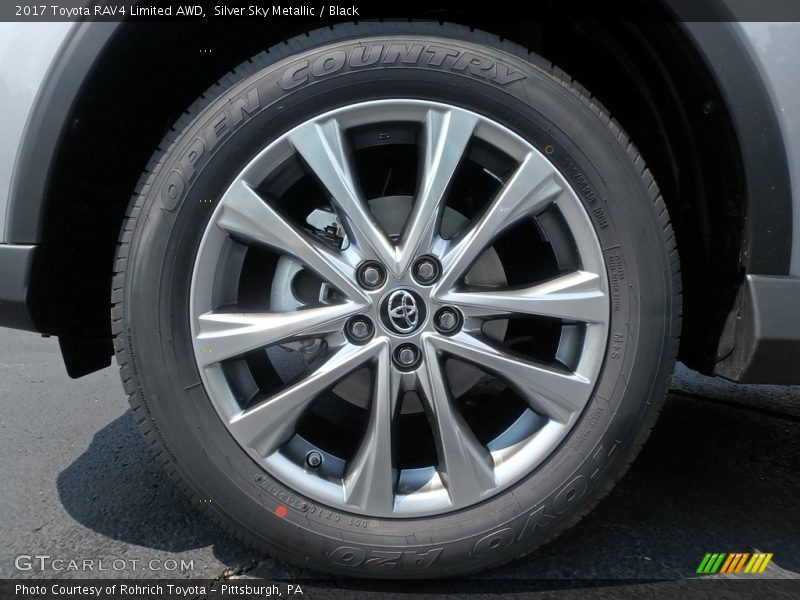 Silver Sky Metallic / Black 2017 Toyota RAV4 Limited AWD