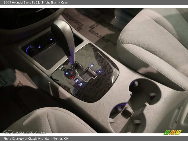Bright Silver / Gray 2008 Hyundai Santa Fe SE