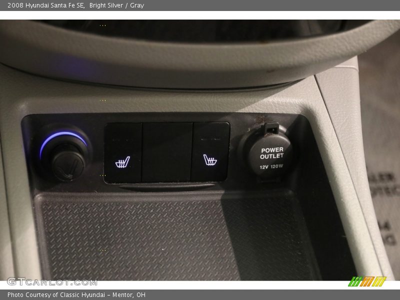 Bright Silver / Gray 2008 Hyundai Santa Fe SE