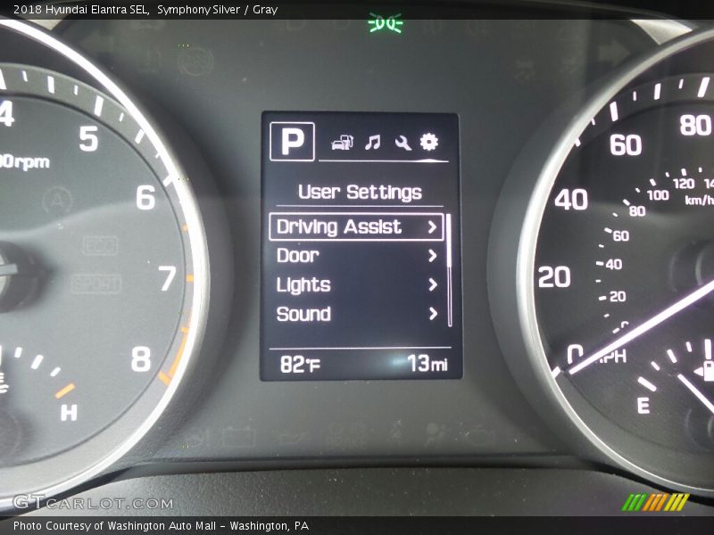 Symphony Silver / Gray 2018 Hyundai Elantra SEL