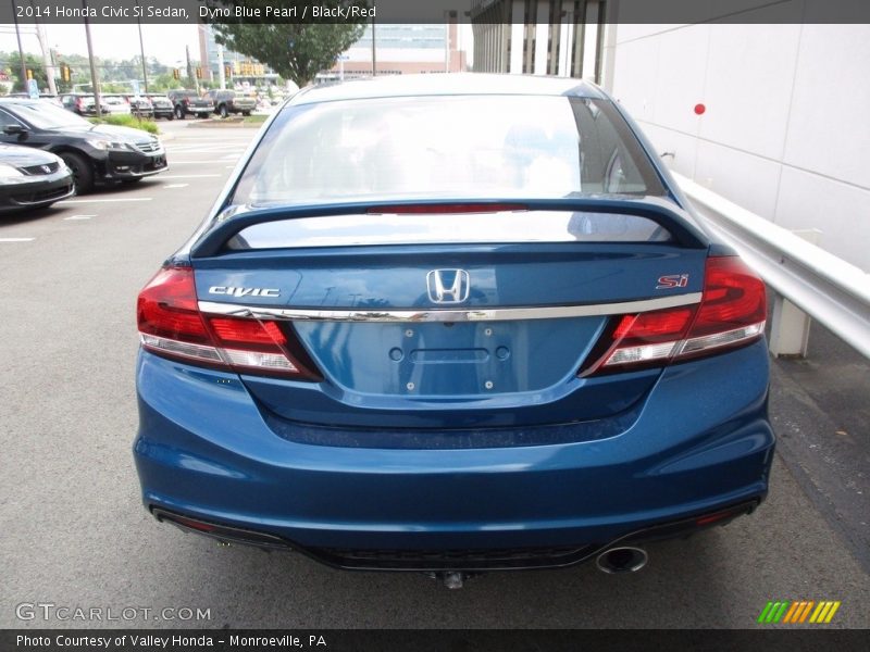 Dyno Blue Pearl / Black/Red 2014 Honda Civic Si Sedan