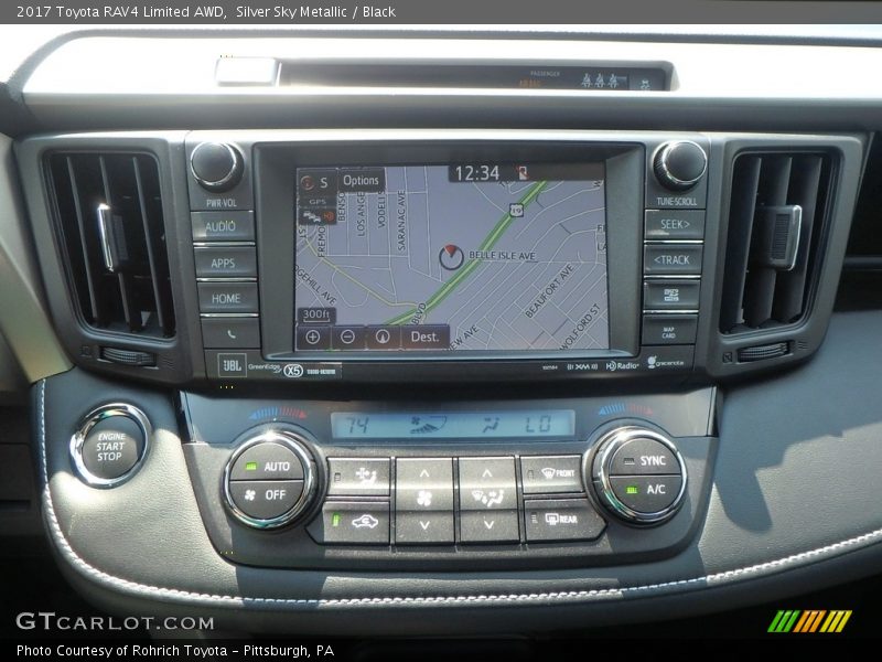 Silver Sky Metallic / Black 2017 Toyota RAV4 Limited AWD