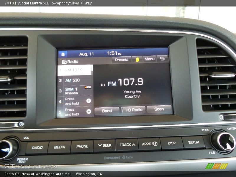 Symphony Silver / Gray 2018 Hyundai Elantra SEL