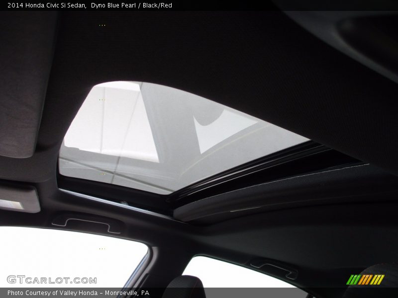 Dyno Blue Pearl / Black/Red 2014 Honda Civic Si Sedan