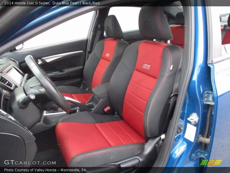 Dyno Blue Pearl / Black/Red 2014 Honda Civic Si Sedan