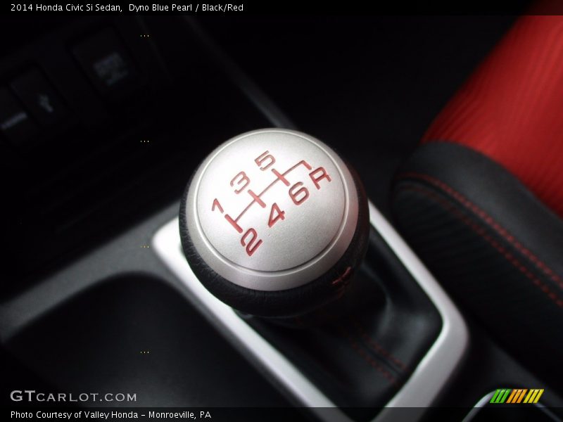 Dyno Blue Pearl / Black/Red 2014 Honda Civic Si Sedan