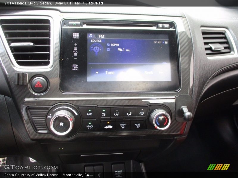 Dyno Blue Pearl / Black/Red 2014 Honda Civic Si Sedan