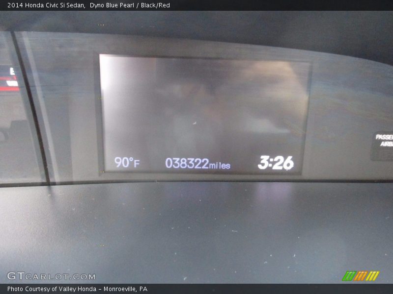 Dyno Blue Pearl / Black/Red 2014 Honda Civic Si Sedan