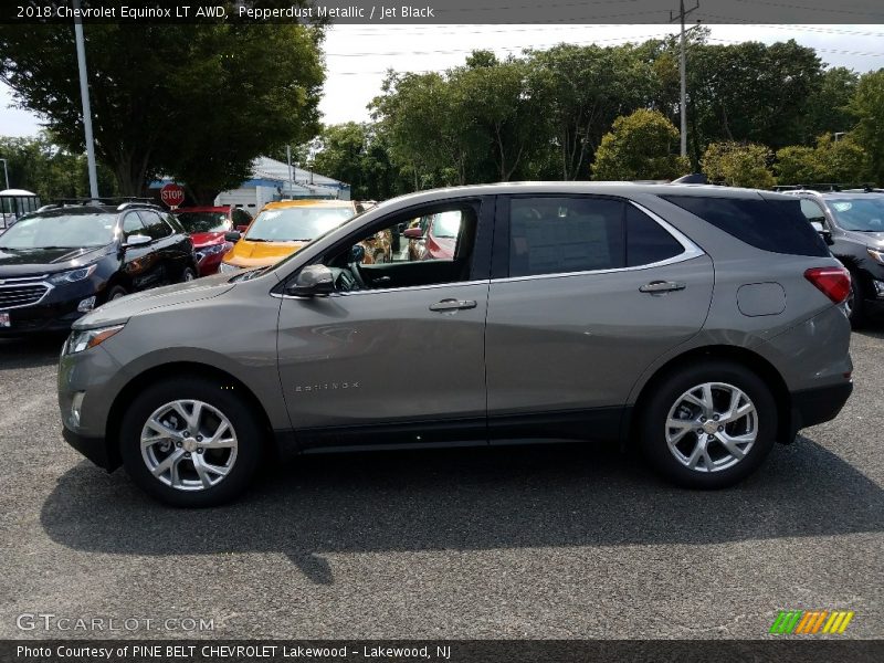 Pepperdust Metallic / Jet Black 2018 Chevrolet Equinox LT AWD