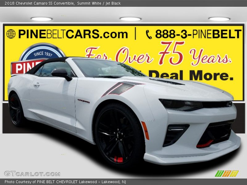 Summit White / Jet Black 2018 Chevrolet Camaro SS Convertible