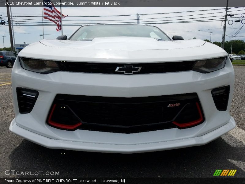 Summit White / Jet Black 2018 Chevrolet Camaro SS Convertible