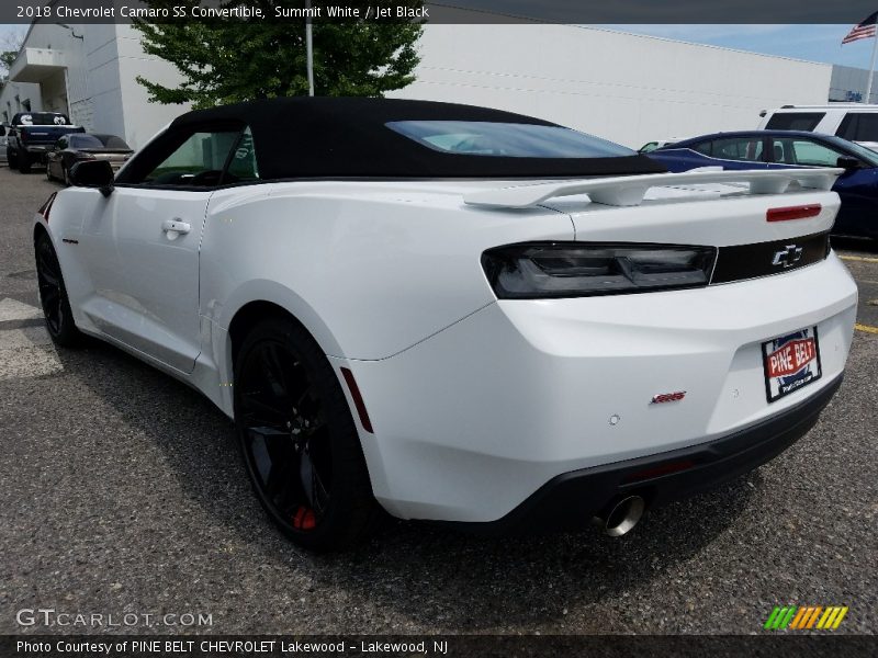 Summit White / Jet Black 2018 Chevrolet Camaro SS Convertible
