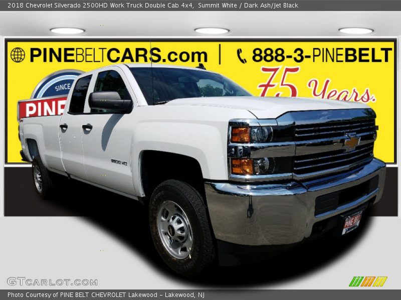 Summit White / Dark Ash/Jet Black 2018 Chevrolet Silverado 2500HD Work Truck Double Cab 4x4