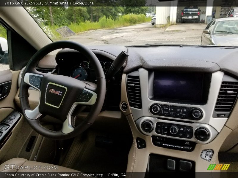 Summit White / Cocoa/Dune 2016 GMC Yukon SLT