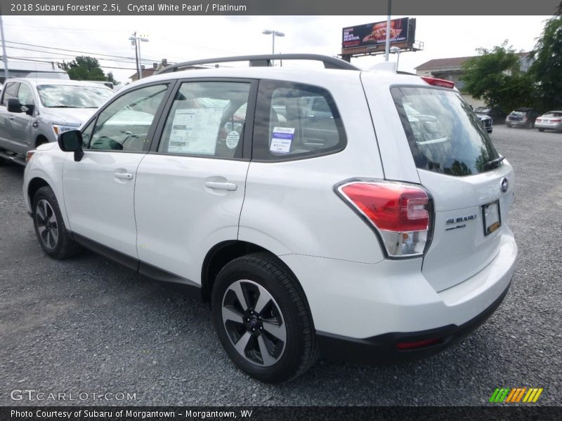 Crystal White Pearl / Platinum 2018 Subaru Forester 2.5i