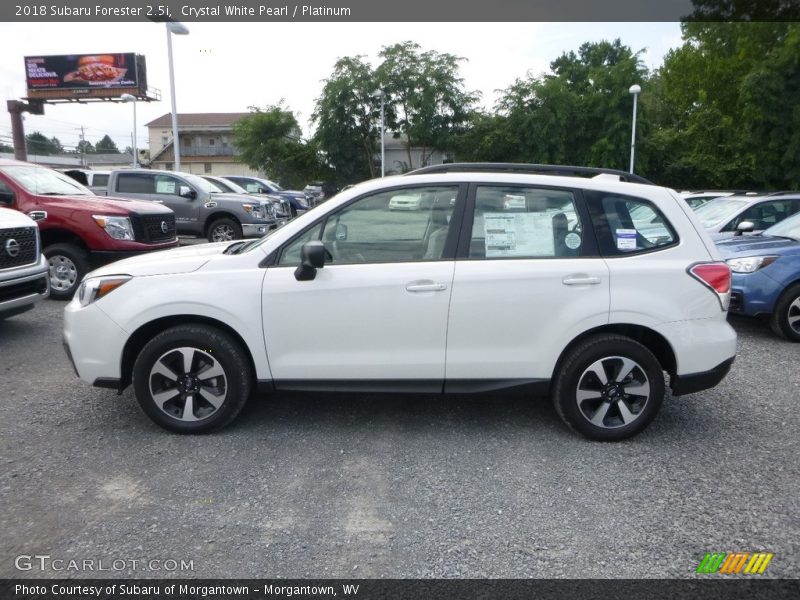 Crystal White Pearl / Platinum 2018 Subaru Forester 2.5i