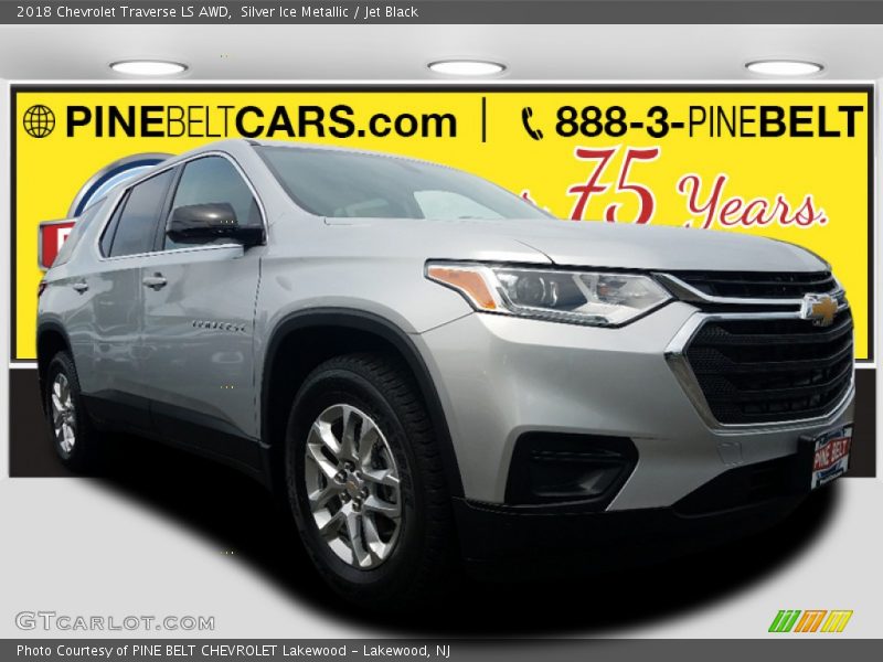Silver Ice Metallic / Jet Black 2018 Chevrolet Traverse LS AWD