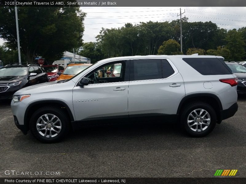 Silver Ice Metallic / Jet Black 2018 Chevrolet Traverse LS AWD
