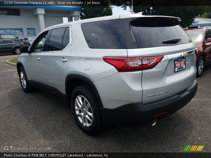 Silver Ice Metallic / Jet Black 2018 Chevrolet Traverse LS AWD