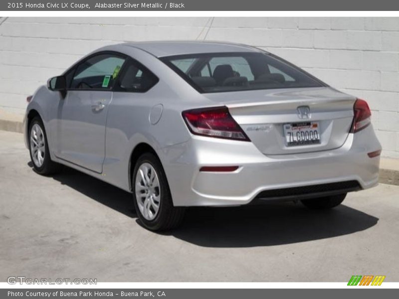 Alabaster Silver Metallic / Black 2015 Honda Civic LX Coupe