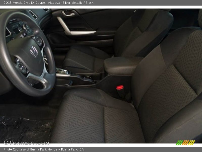 Alabaster Silver Metallic / Black 2015 Honda Civic LX Coupe