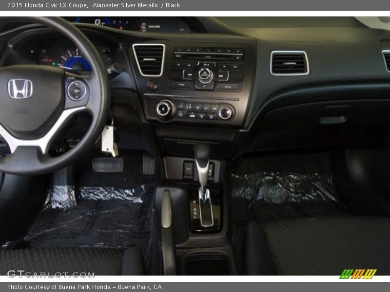 Alabaster Silver Metallic / Black 2015 Honda Civic LX Coupe
