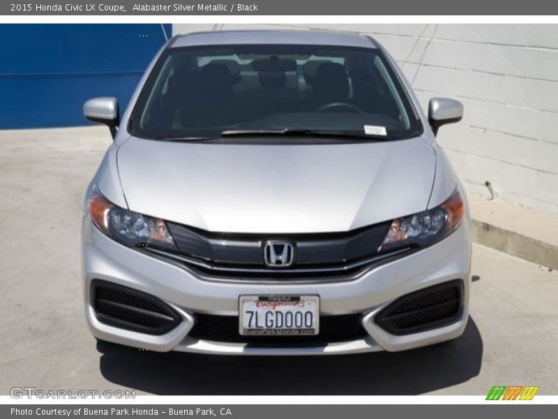 Alabaster Silver Metallic / Black 2015 Honda Civic LX Coupe