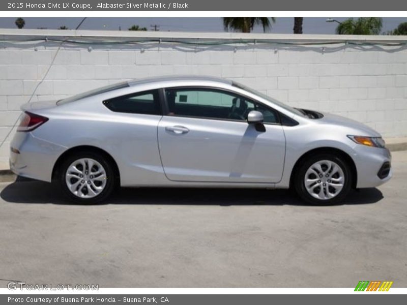 Alabaster Silver Metallic / Black 2015 Honda Civic LX Coupe