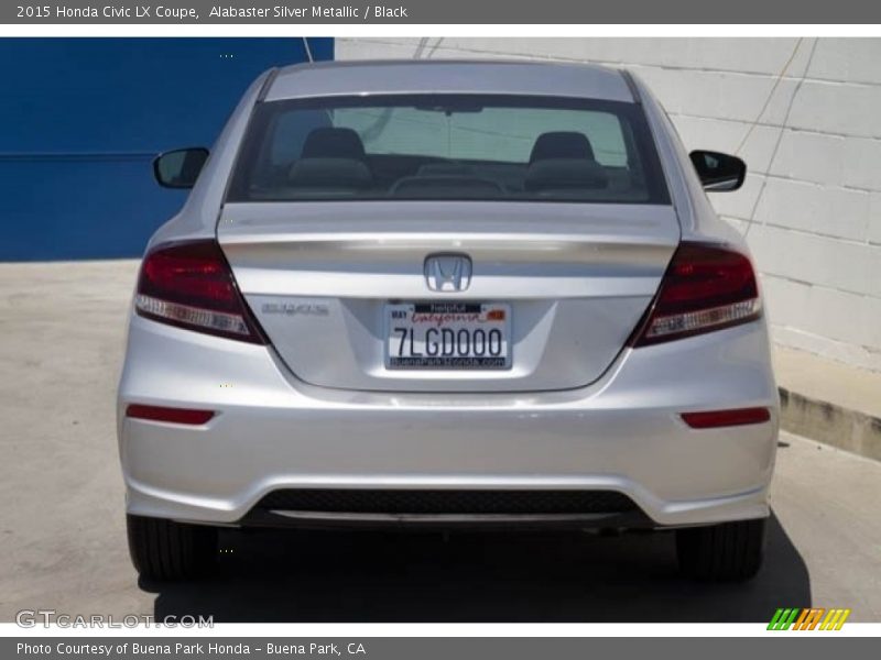Alabaster Silver Metallic / Black 2015 Honda Civic LX Coupe
