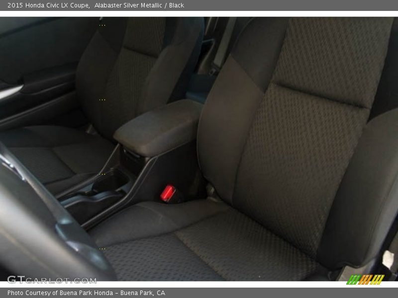 Alabaster Silver Metallic / Black 2015 Honda Civic LX Coupe