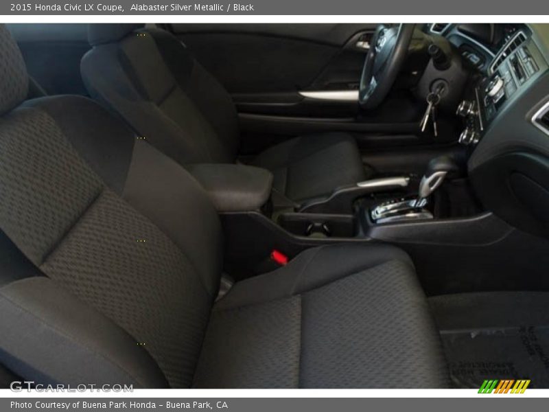 Alabaster Silver Metallic / Black 2015 Honda Civic LX Coupe