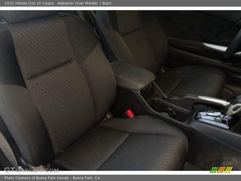 Alabaster Silver Metallic / Black 2015 Honda Civic LX Coupe