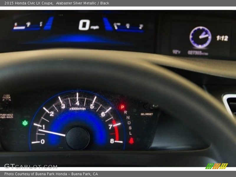 Alabaster Silver Metallic / Black 2015 Honda Civic LX Coupe