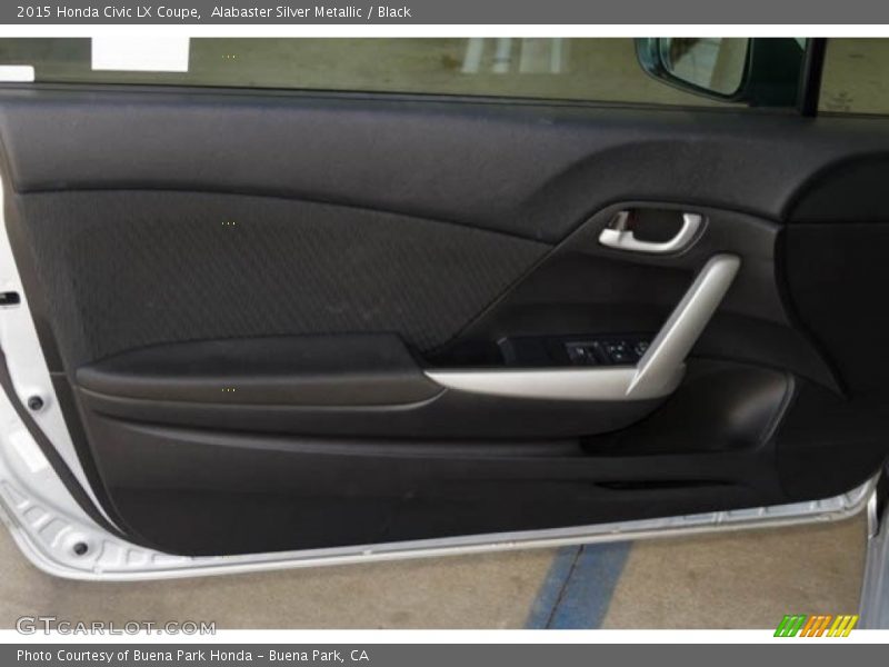Alabaster Silver Metallic / Black 2015 Honda Civic LX Coupe
