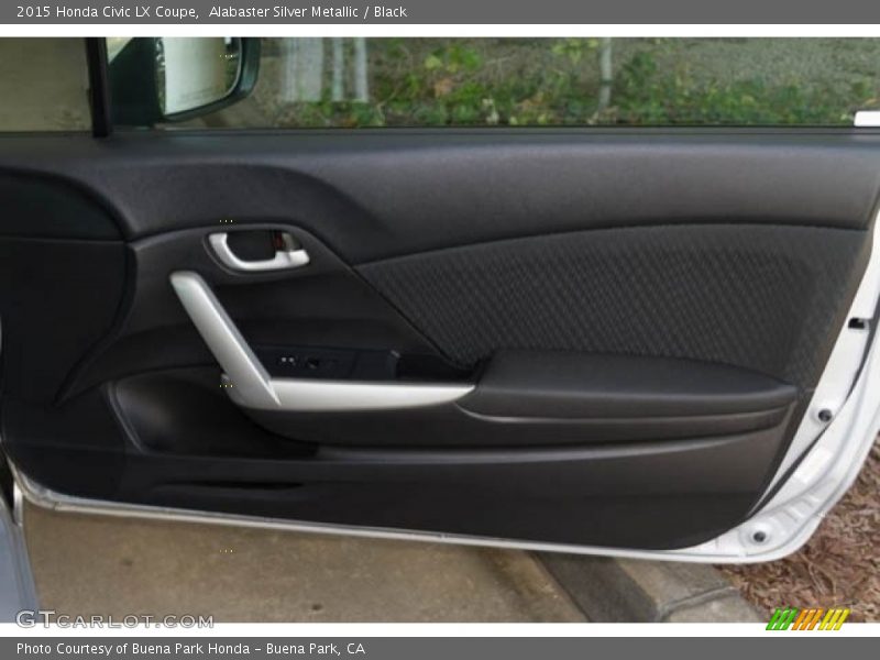 Alabaster Silver Metallic / Black 2015 Honda Civic LX Coupe