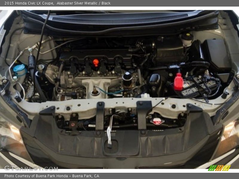 Alabaster Silver Metallic / Black 2015 Honda Civic LX Coupe