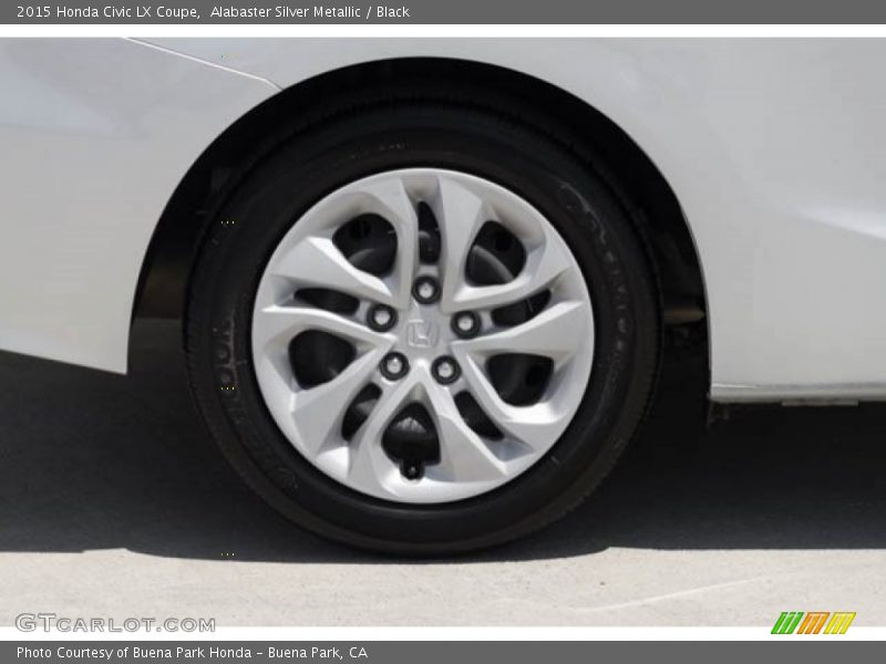 Alabaster Silver Metallic / Black 2015 Honda Civic LX Coupe