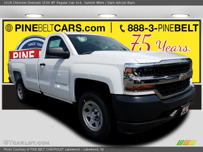 Summit White / Dark Ash/Jet Black 2018 Chevrolet Silverado 1500 WT Regular Cab 4x4