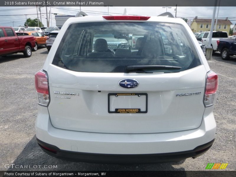 Crystal White Pearl / Platinum 2018 Subaru Forester 2.5i