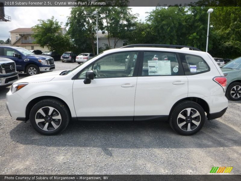 Crystal White Pearl / Platinum 2018 Subaru Forester 2.5i